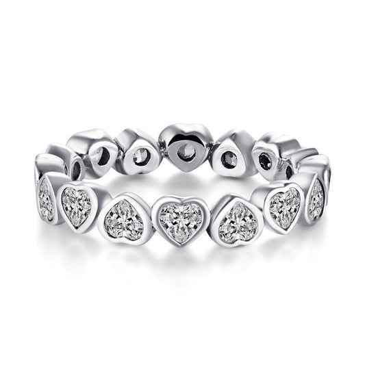 💎 Shine from the Heart – S925 Sterling Silver Full Diamond Heart-Shaped Ring - Daily Cozy Closet