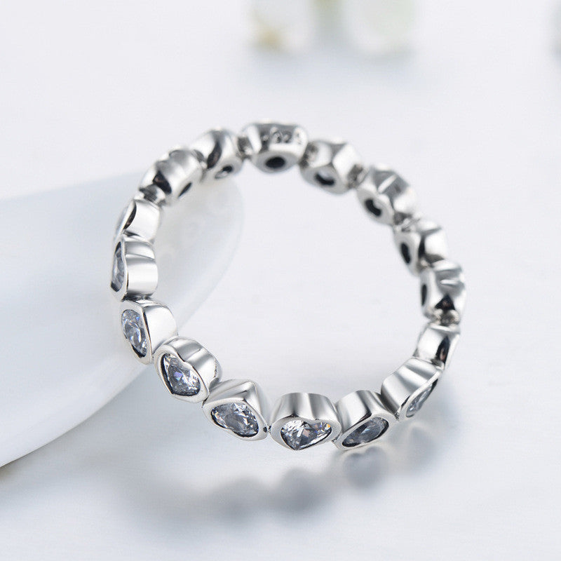💎 Shine from the Heart – S925 Sterling Silver Full Diamond Heart-Shaped Ring - Daily Cozy Closet