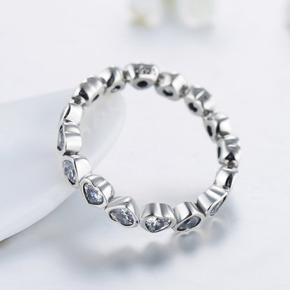 💎 Shine from the Heart – S925 Sterling Silver Full Diamond Heart-Shaped Ring - Daily Cozy Closet