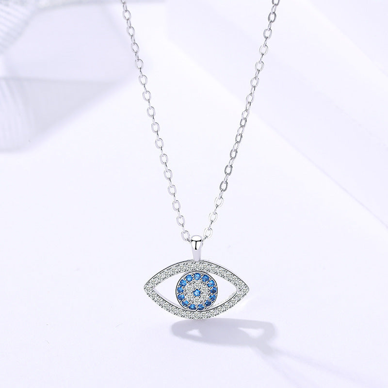 🧿 S925 Sterling Silver Jewelry - Atmospheric Demon Eye Necklace - Daily Cozy Closet