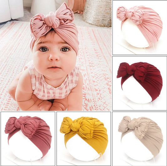 Cute Baby Hat Newborn Soft Baby Girl Hat Turban Infant Toddler Baby Cap Bonnet Headwraps - Daily Cozy Closet