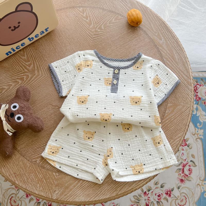 🍒 Soft, Sweet & Perfect for Play – Baby Girl Cotton Yarn Thin Suit (Top + Shorts Set) - Daily Cozy Closet