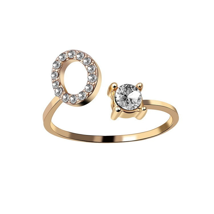 New Design Adjustable 26 Initial Letter Ring Fashion Jewelry For Women Simple Elegant Jewelry - Daily Cozy Closet