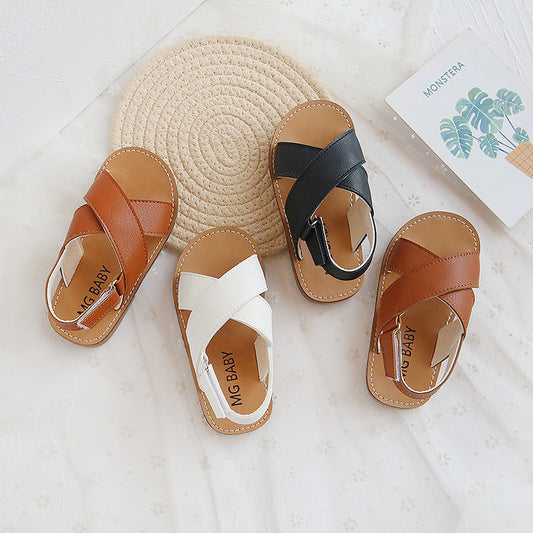 🩴 Easy Steps & All-Day Play – Kids’ Cross-Slip Beach Sandals - Daily Cozy Closet