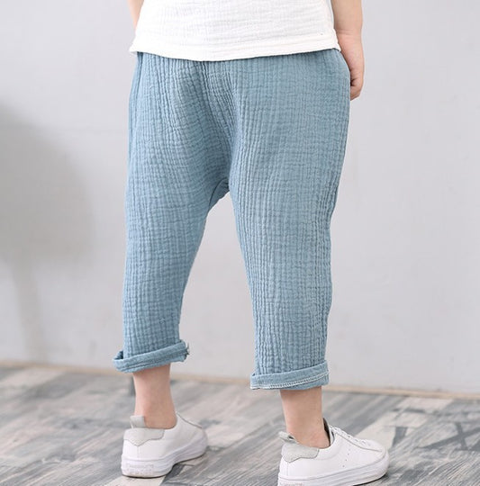 👖 Soft, Breezy & Made to Move – Cotton-Linen Harem Pants for Kids - Daily Cozy Closet