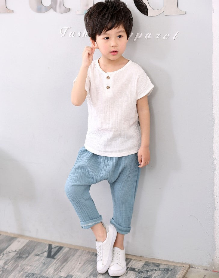 👖 Soft, Breezy & Made to Move – Cotton-Linen Harem Pants for Kids - Daily Cozy Closet