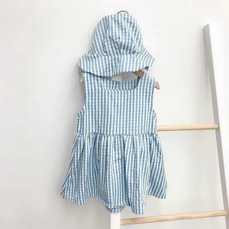 👶 Summer-Ready Sweetness – Baby Plaid Shirt & Dress Set - Daily Cozy Closet