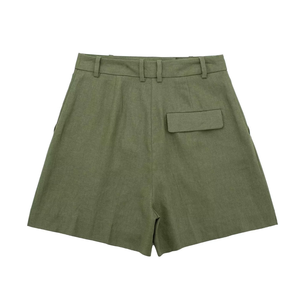 🌿  Summer-Ready – Women’s Linen Blend Sleeveless Top & Shorts Set - Daily Cozy Closet