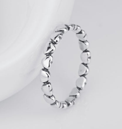 💖 925 Sterling Silver Heart Ring - Daily Cozy Closet