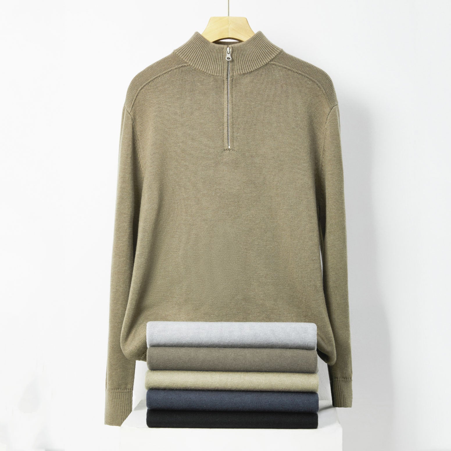 🧶 Men's Casual Wool Sweater – Thickened Slim Fit Pullover - Daily Cozy Closet