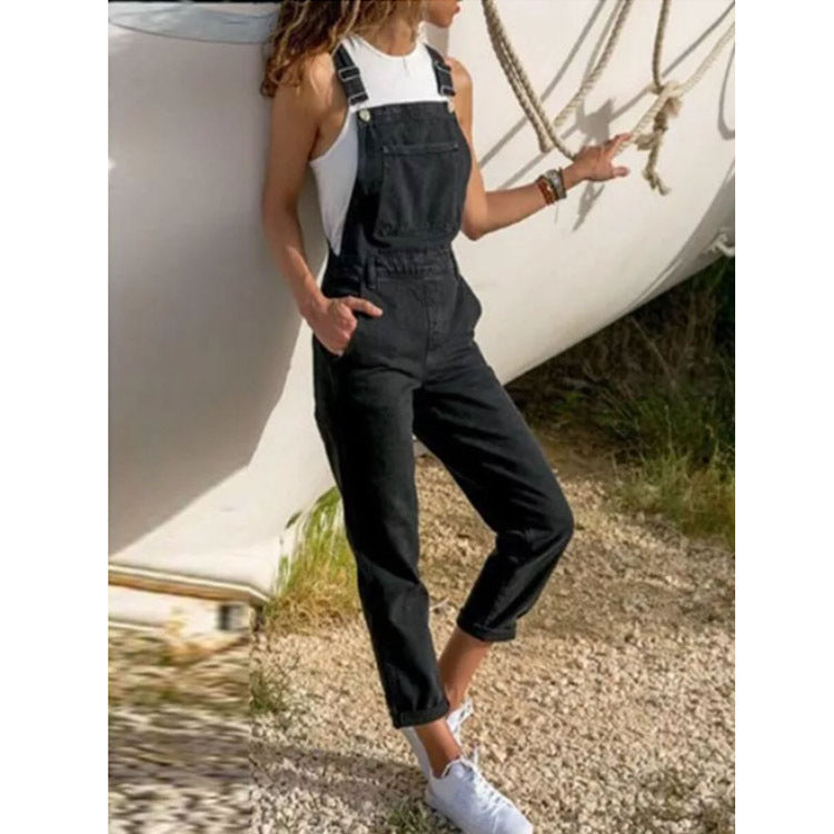 👖 Laid-Back & Lovely – Women’s Blue Denim Strap Overalls - Daily Cozy Closet