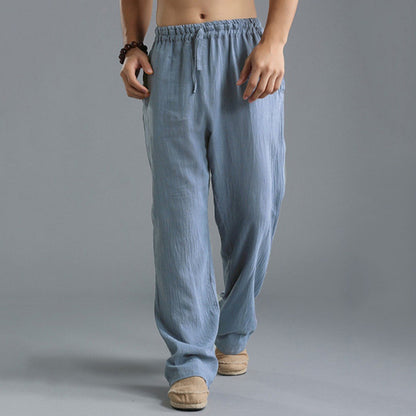 👖 Effortless Comfort in Motion – Men’s Loose Fit Breathable Linen Pants - Daily Cozy Closet