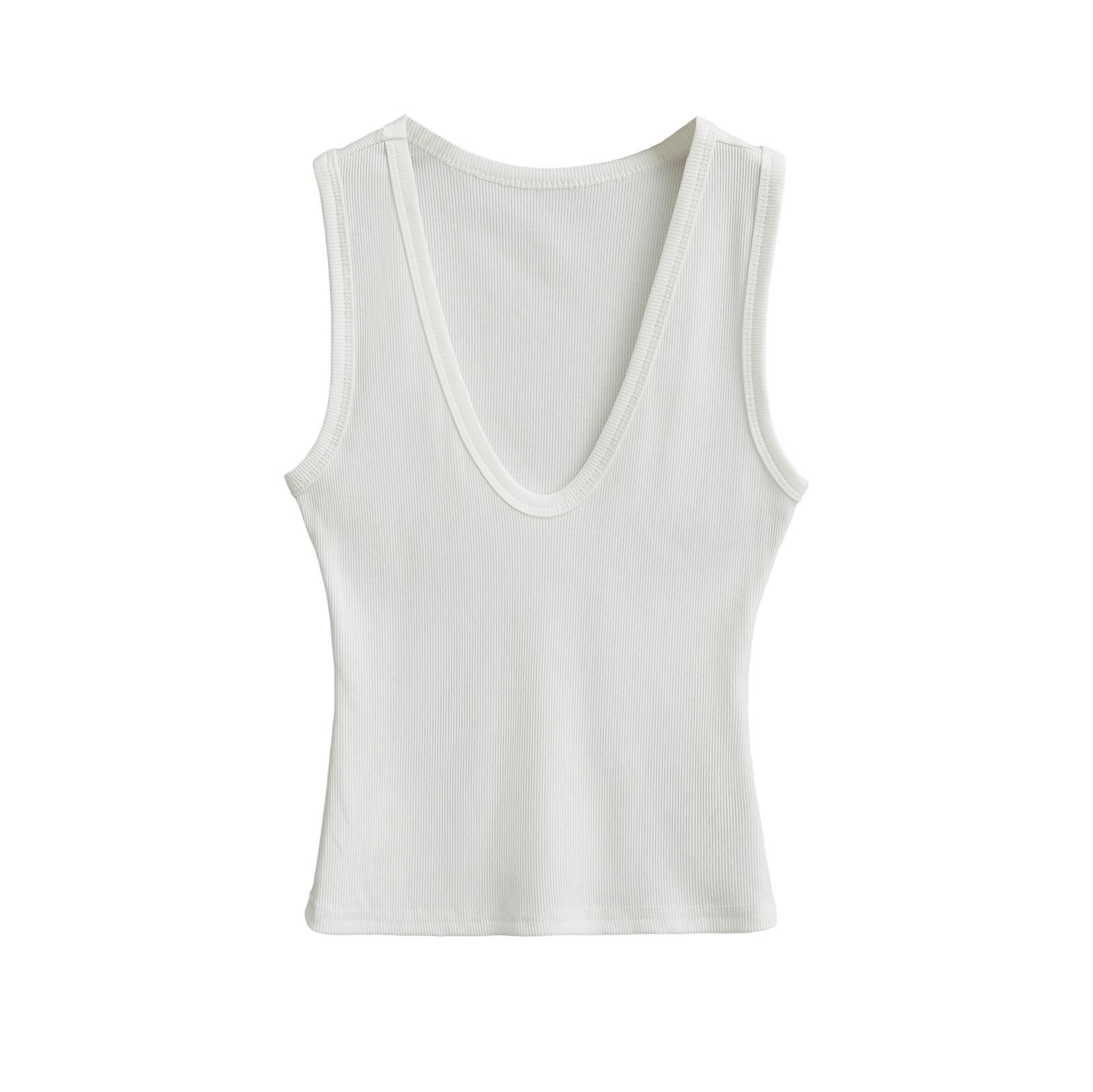 👚 Women's Deep U-neck Vest Short Top - Daily Cozy Closet