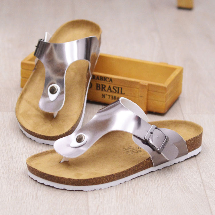 🩴 Slippers Summer Flip-Flops Beach Shoes Couples Cork Leisure Flip Flops - Daily Cozy Closet