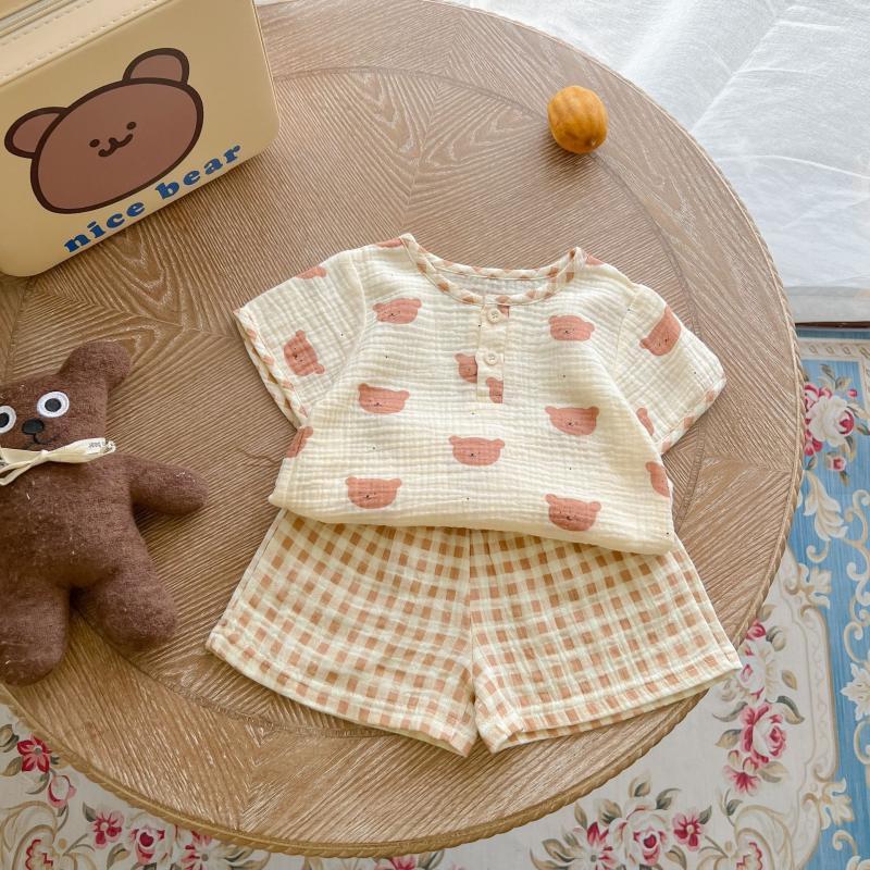 🍒 Soft, Sweet & Perfect for Play – Baby Girl Cotton Yarn Thin Suit (Top + Shorts Set) - Daily Cozy Closet
