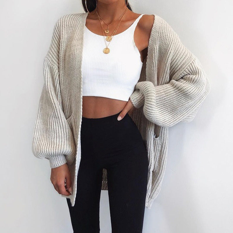 🧥 Women's Solid Color Loose Cardigan – Cozy, Casual & Effortlessly Chic - Daily Cozy Closet