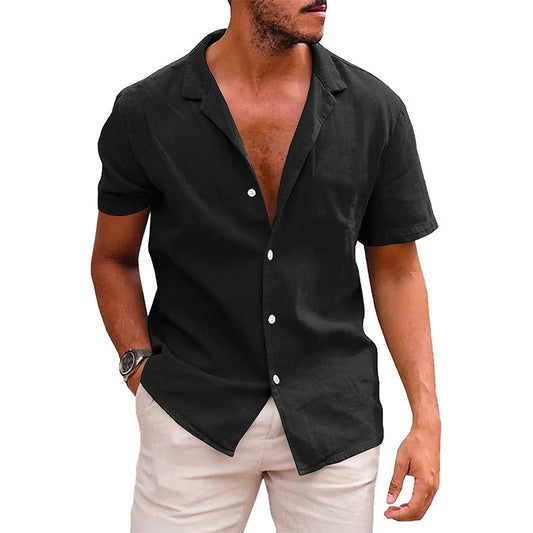 Men's Tops Casual Button Down Shirt Short Sleeve Beach Shirt Summer Mens Clothing - Daily Cozy Closet