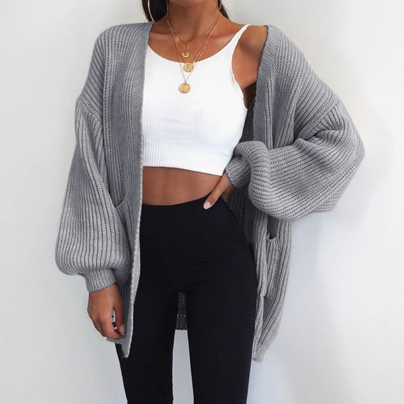 🧥 Women's Solid Color Loose Cardigan – Cozy, Casual & Effortlessly Chic - Daily Cozy Closet
