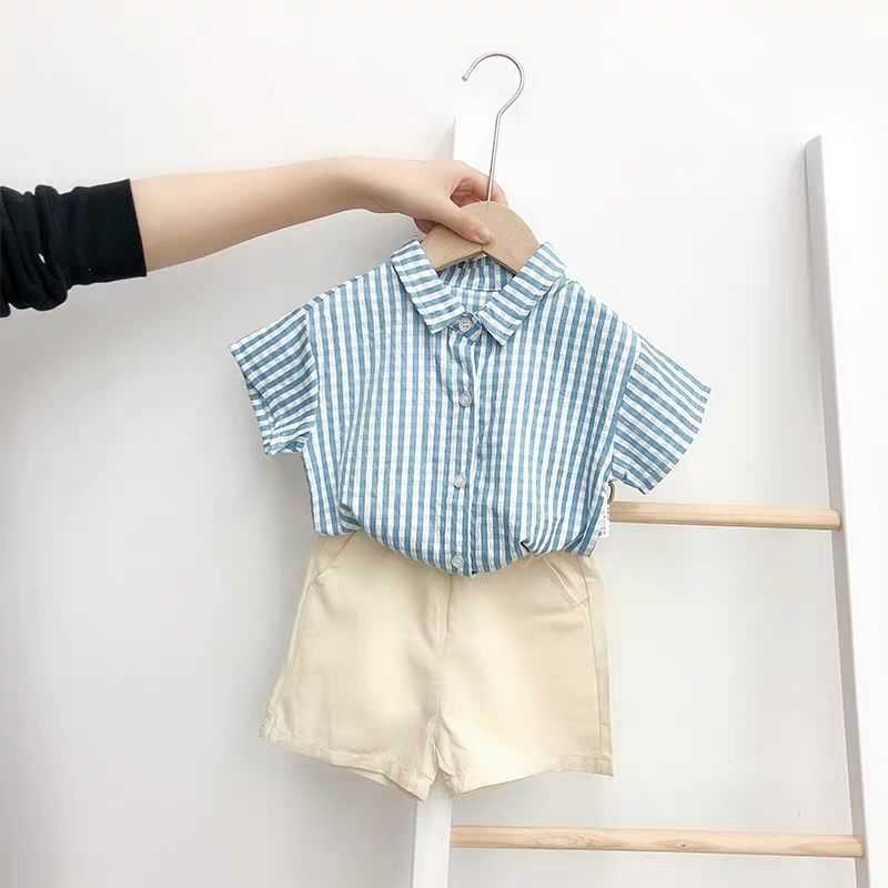 👶 Summer-Ready Sweetness – Baby Plaid Shirt & Dress Set - Daily Cozy Closet