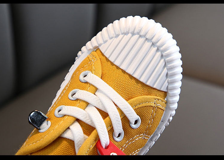 👟 Colorful Steps – Autumn Canvas Shoes for Kids