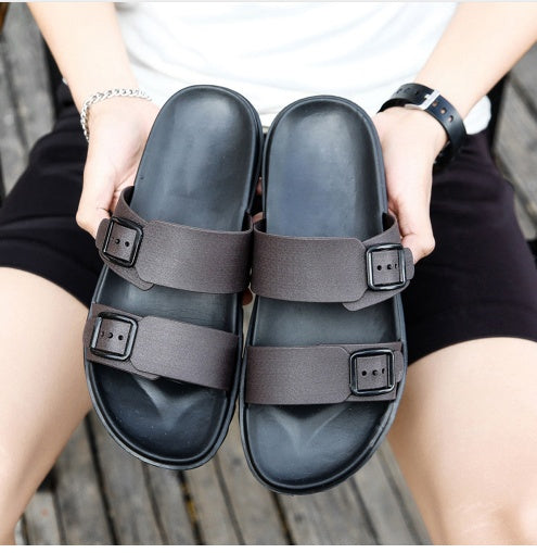 👟 Spring Male Word Drag Lazy Shoes - Men's Casual Beach Breathable Personality Wild Trend - Daily Cozy Closet