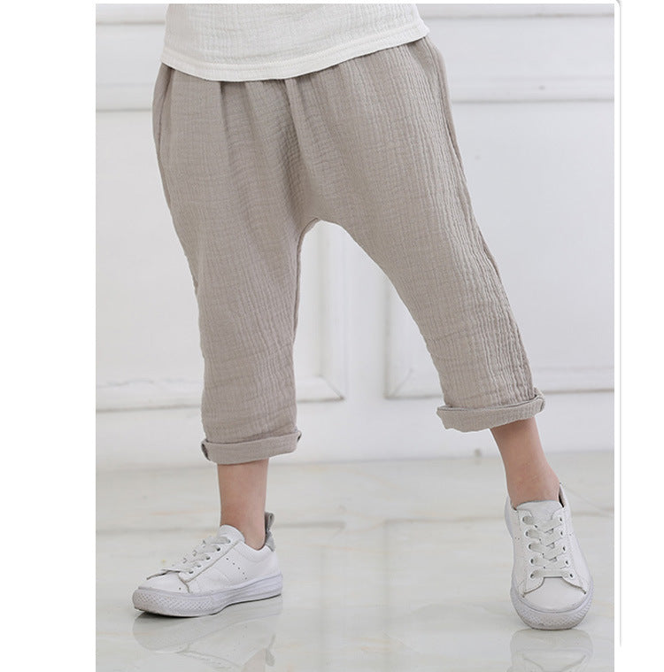 👖 Soft, Breezy & Made to Move – Cotton-Linen Harem Pants for Kids - Daily Cozy Closet