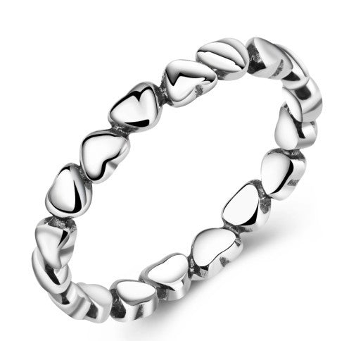 💖 925 Sterling Silver Heart Ring - Daily Cozy Closet