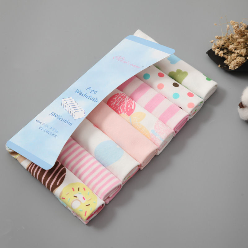 👶 Soft & Safe Cotton Gauze Baby Towels – 8-Piece Essentials Set - Daily Cozy Closet
