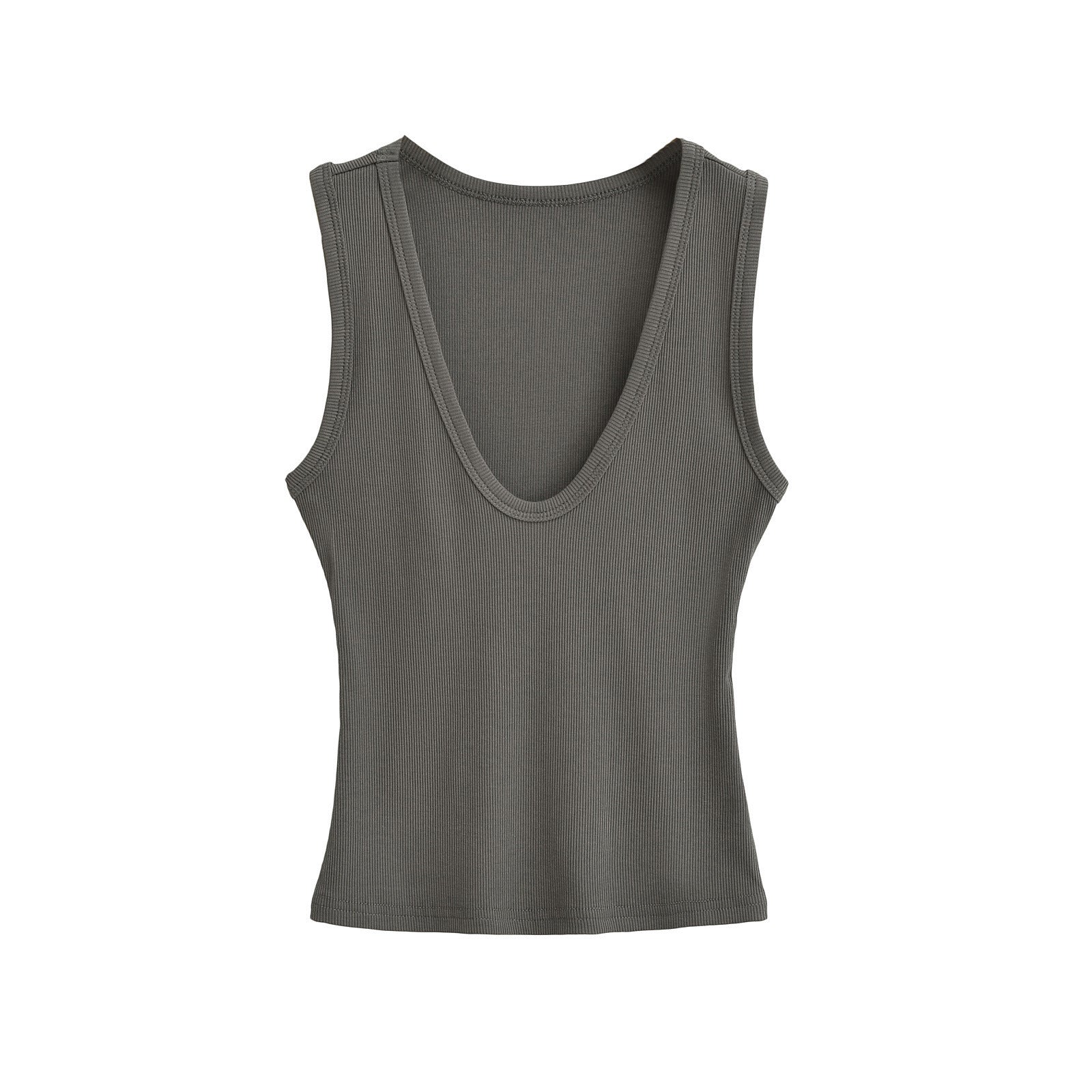 👚 Women's Deep U-neck Vest Short Top - Daily Cozy Closet