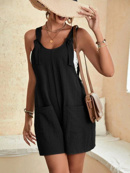 ☀️ Breezy & Stylish – Summer Suspender Shorts Jumpsuit with Pockets - Daily Cozy Closet