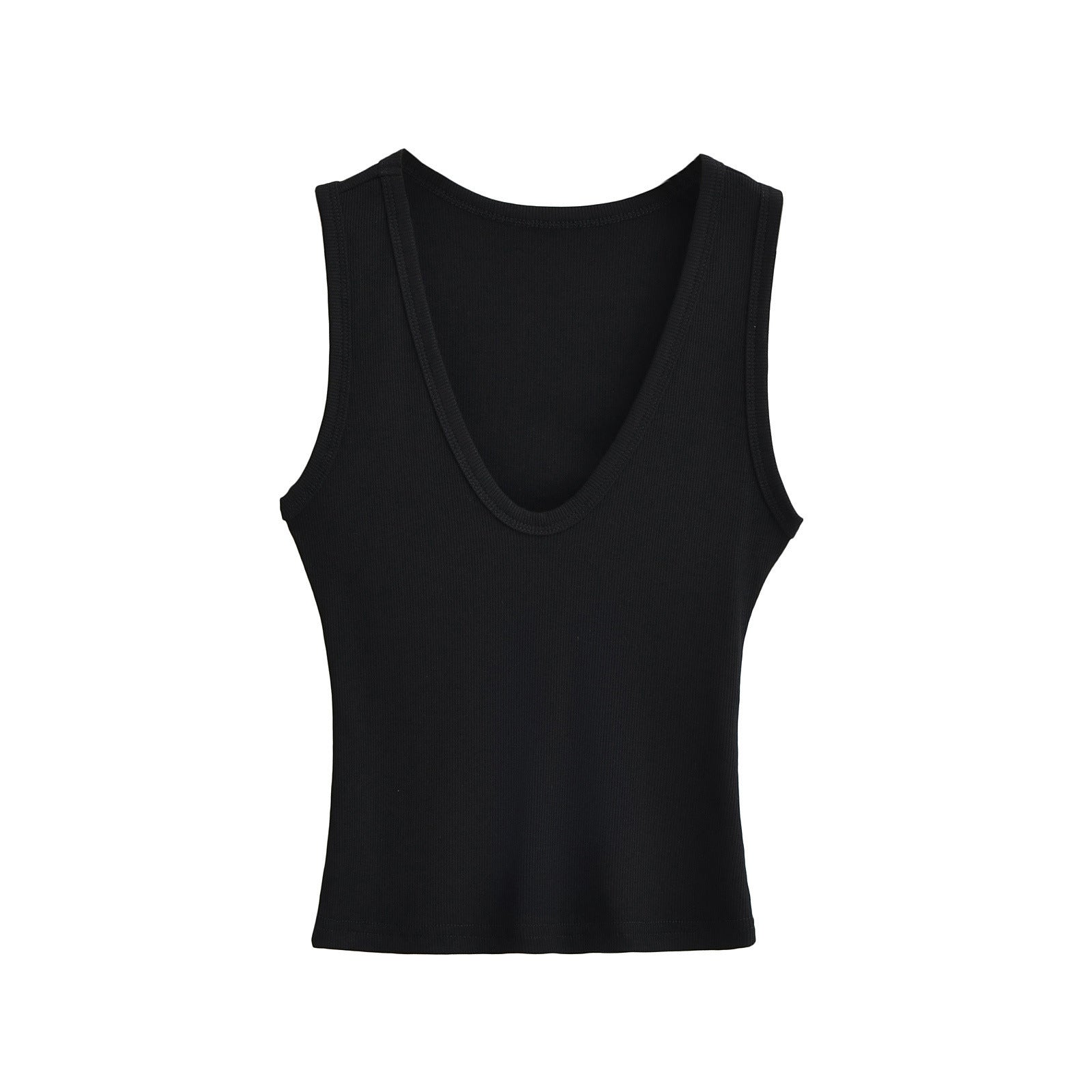 👚 Women's Deep U-neck Vest Short Top - Daily Cozy Closet