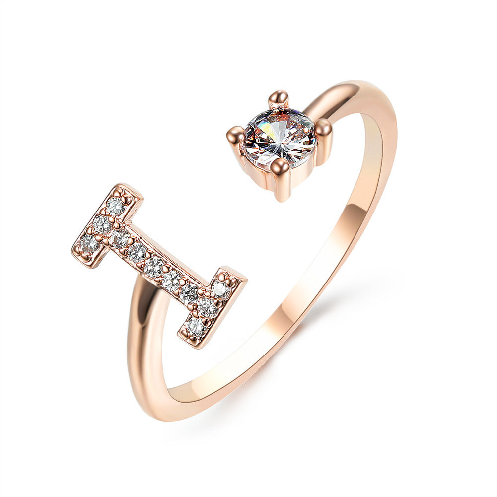 New Design Adjustable 26 Initial Letter Ring Fashion Jewelry For Women Simple Elegant Jewelry - Daily Cozy Closet