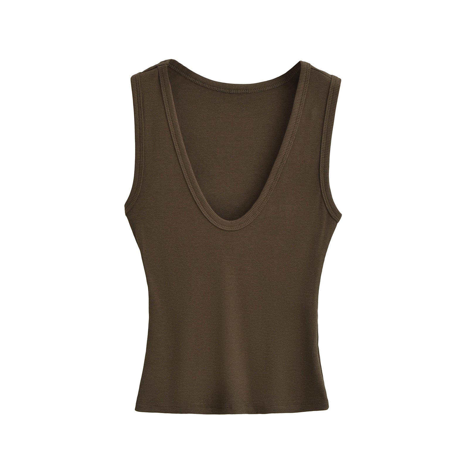 👚 Women's Deep U-neck Vest Short Top - Daily Cozy Closet