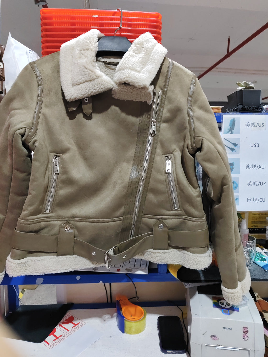 WInter Lapel Jacket Suede Lamb Wool Warm Coat Motorcycle Clothing Women Outwears - Daily Cozy Closet