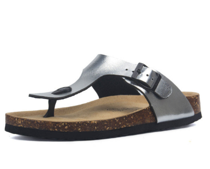 🩴 Slippers Summer Flip-Flops Beach Shoes Couples Cork Leisure Flip Flops - Daily Cozy Closet