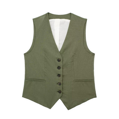 🌿  Summer-Ready – Women’s Linen Blend Sleeveless Top & Shorts Set - Daily Cozy Closet