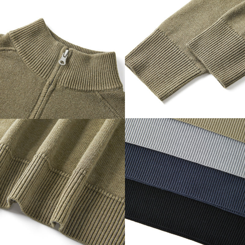 🧶 Men's Casual Wool Sweater – Thickened Slim Fit Pullover - Daily Cozy Closet