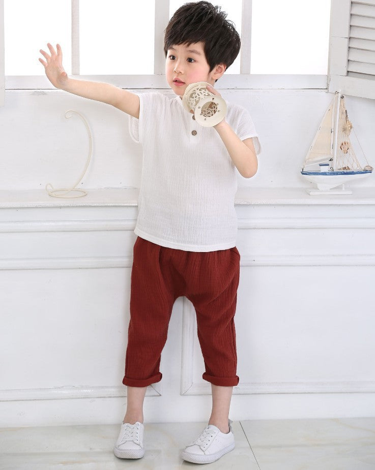 👖 Soft, Breezy & Made to Move – Cotton-Linen Harem Pants for Kids - Daily Cozy Closet