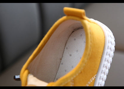 👟 Colorful Steps – Autumn Canvas Shoes for Kids
