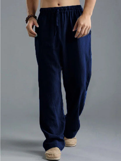 👖 Effortless Comfort in Motion – Men’s Loose Fit Breathable Linen Pants - Daily Cozy Closet