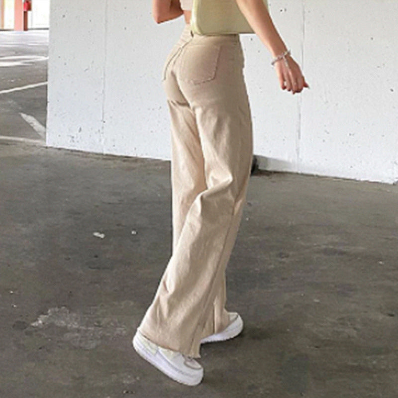 👖 Spice Girl Style High Waist Slim Jeans – Retro Bell Bottom Vibes - Daily Cozy Closet