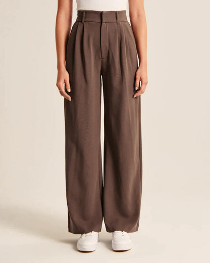 👖 Effortlessly Polished – High Waist Wide-Leg Trousers with Pockets - Daily Cozy Closet