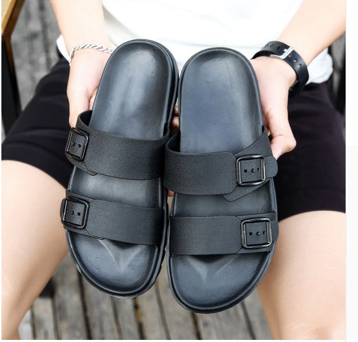 👟 Spring Male Word Drag Lazy Shoes - Men's Casual Beach Breathable Personality Wild Trend - Daily Cozy Closet