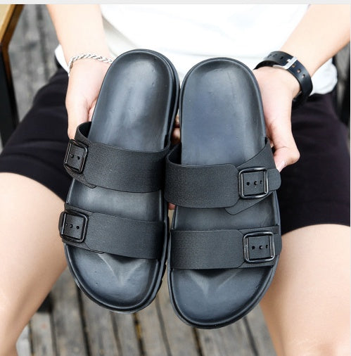 👟 Spring Male Word Drag Lazy Shoes - Men's Casual Beach Breathable Personality Wild Trend - Daily Cozy Closet