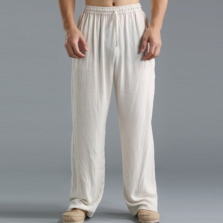 👖 Effortless Comfort in Motion – Men’s Loose Fit Breathable Linen Pants - Daily Cozy Closet