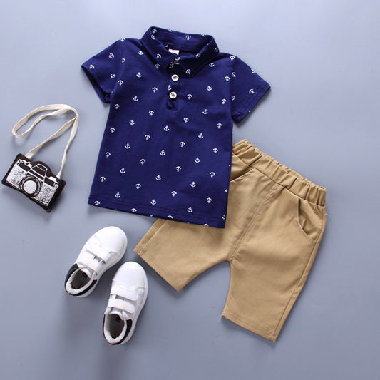 ⚓ Anchor-Printed Kids’ Cotton Set – Soft, Stylish & Comfy for Little Explorers! - Daily Cozy Closet