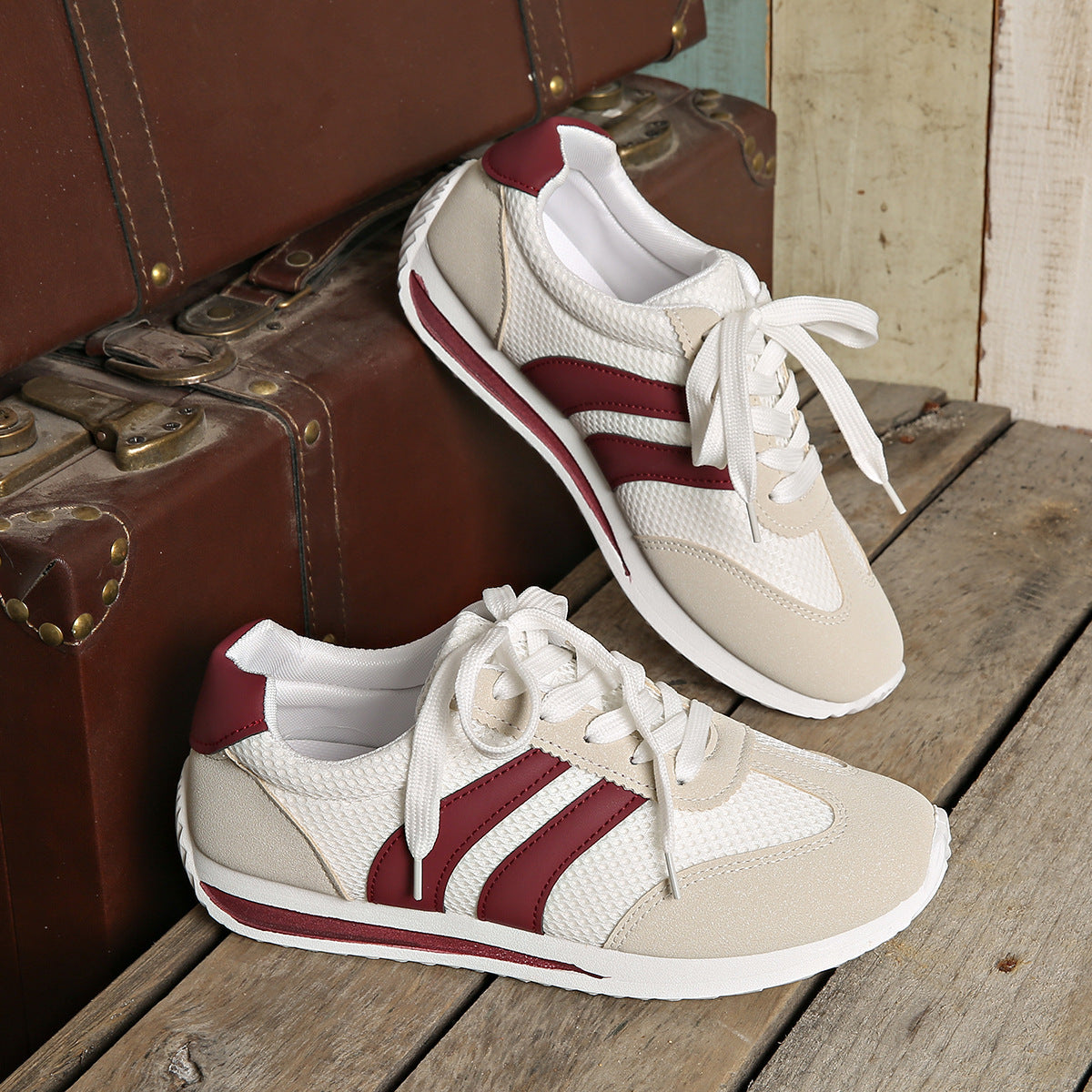 👟 Breathable Mesh Cortez Retro Sneakers – Lightweight Daily Trainers for Women - Daily Cozy Closet