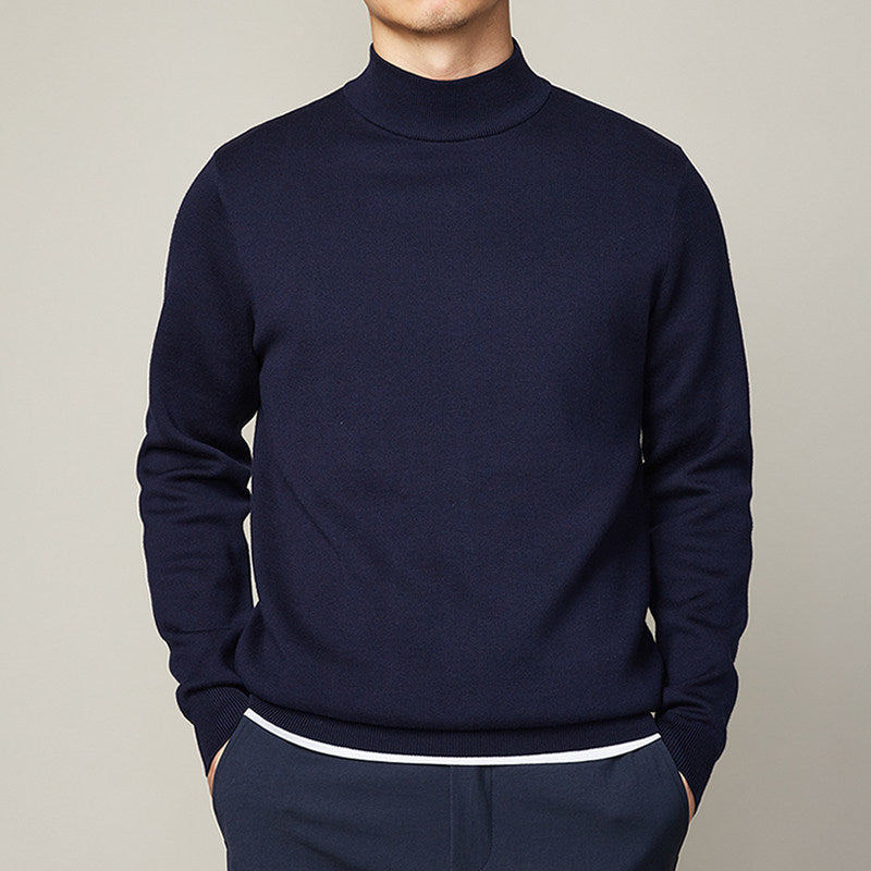 🧶 Men's Mock Neck Sweater – Autumn & Winter Essential - Daily Cozy Closet
