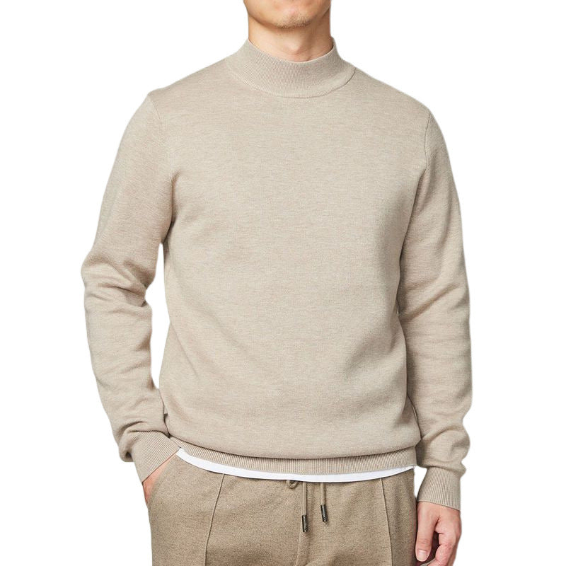 🧶 Men's Mock Neck Sweater – Autumn & Winter Essential - Daily Cozy Closet