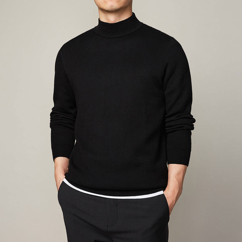 🧶 Men's Mock Neck Sweater – Autumn & Winter Essential - Daily Cozy Closet